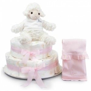 tarta de pañales para niña