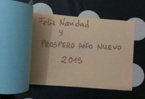 mensaje de navidad en una tarjeta navideña