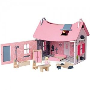 juguetes de madera casita de muñecas