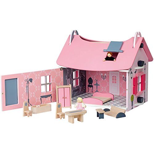 juguetes de madera casita de muñecas
