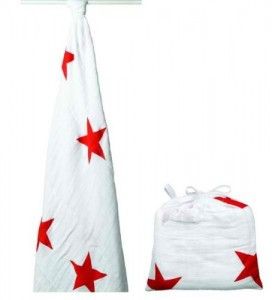 Muselina de estrellas rojas aden anais