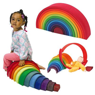 arco iris de madera