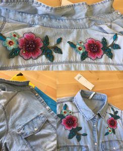 diy flores con parches
